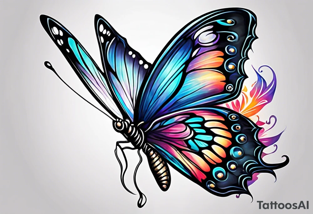 Fantasy butterfly tattoo idea