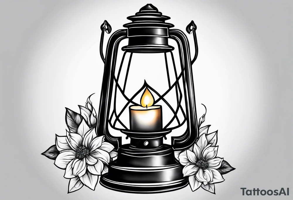 Candle lantern tattoo idea