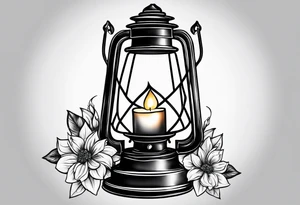 Candle lantern tattoo idea