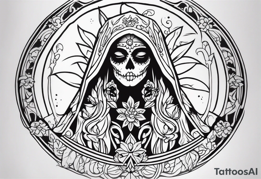 Santa muerte tattoo idea
