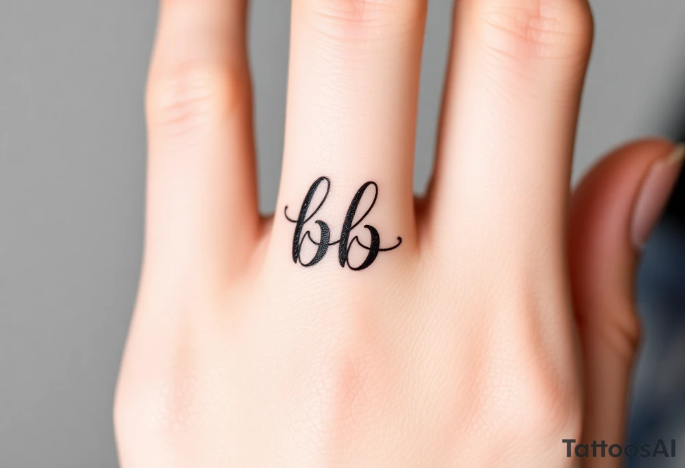Initials bb tattoo idea
