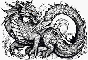Sensual Dragon tattoo idea