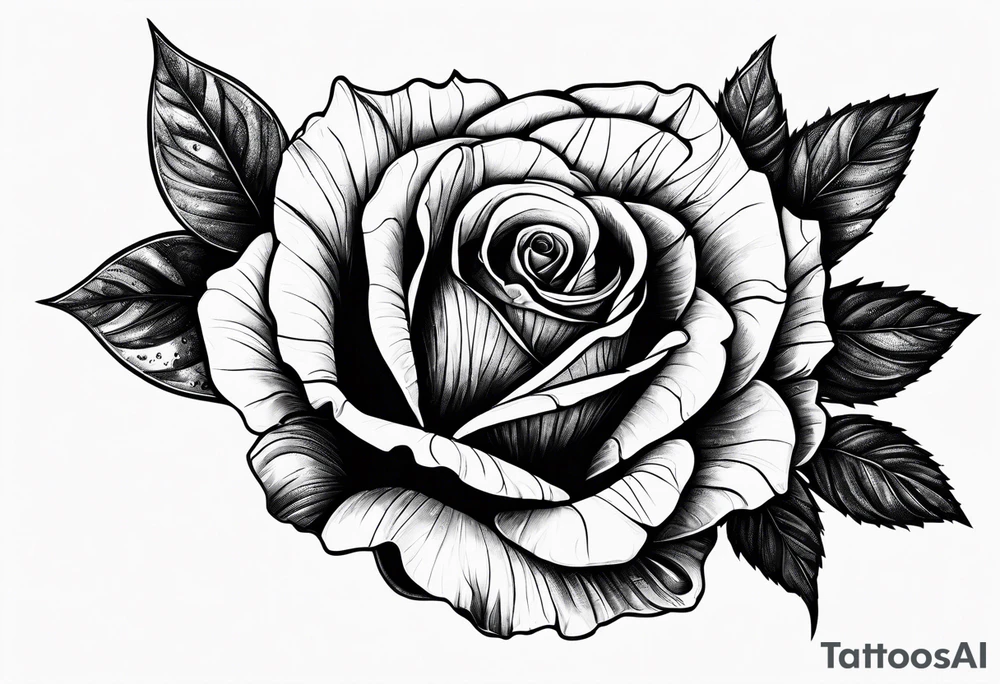 Wilted rose with a depression quote tattoo idea
