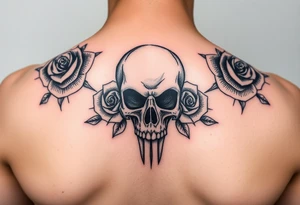 skull, hand roses
femanine tattoo idea