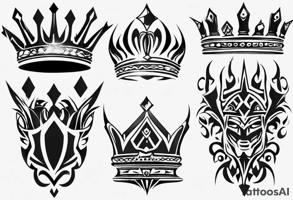 king crown tattoo idea