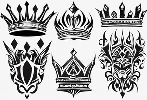king crown tattoo idea