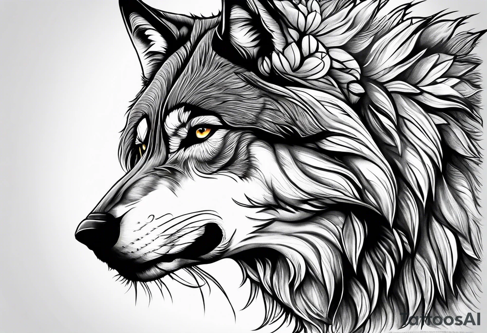 Wolf wit 2 cubs tattoo idea