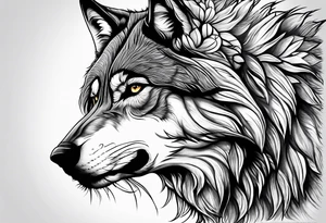 Wolf wit 2 cubs tattoo idea