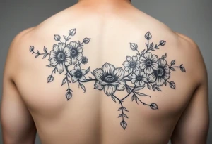 Flowers and vines tattoo idea