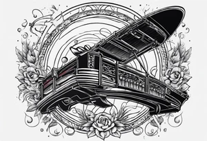 space, music tattoo idea