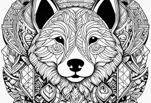 small animal face tattoo idea