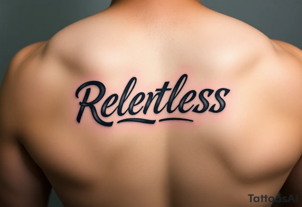 tatoo on a wrist representing "relentless" tattoo idea
