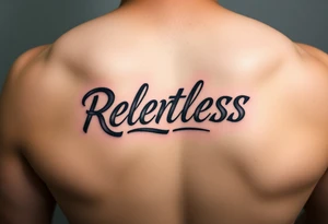 tatoo on a wrist representing "relentless" tattoo idea