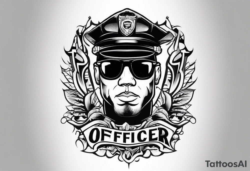 sunglasses Officer Bigdick tattoo idea