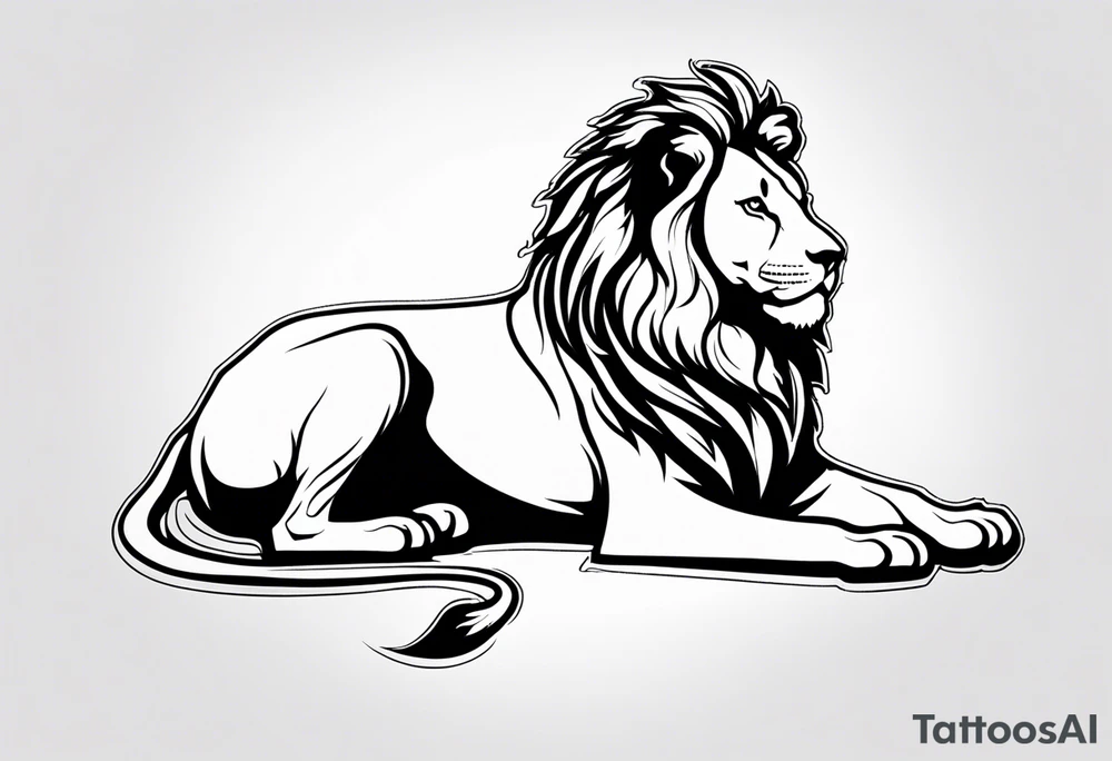 Majestic Lion tattoo idea