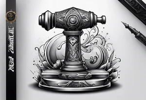 A hammer and anvil tattoo idea