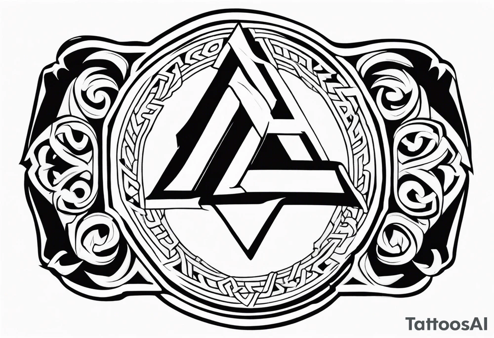 Valhalla shield valknut tattoo idea