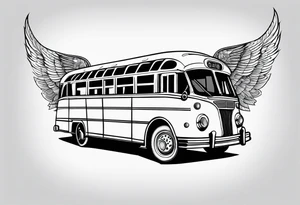 A bus with wings tattoo idea