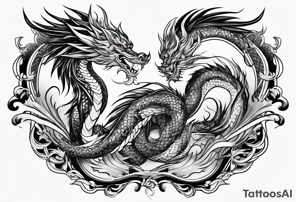 Dragão oriental tattoo idea