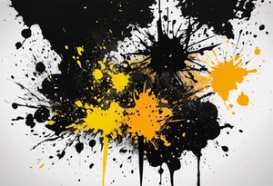 Artistic Paint Splatter tattoo idea