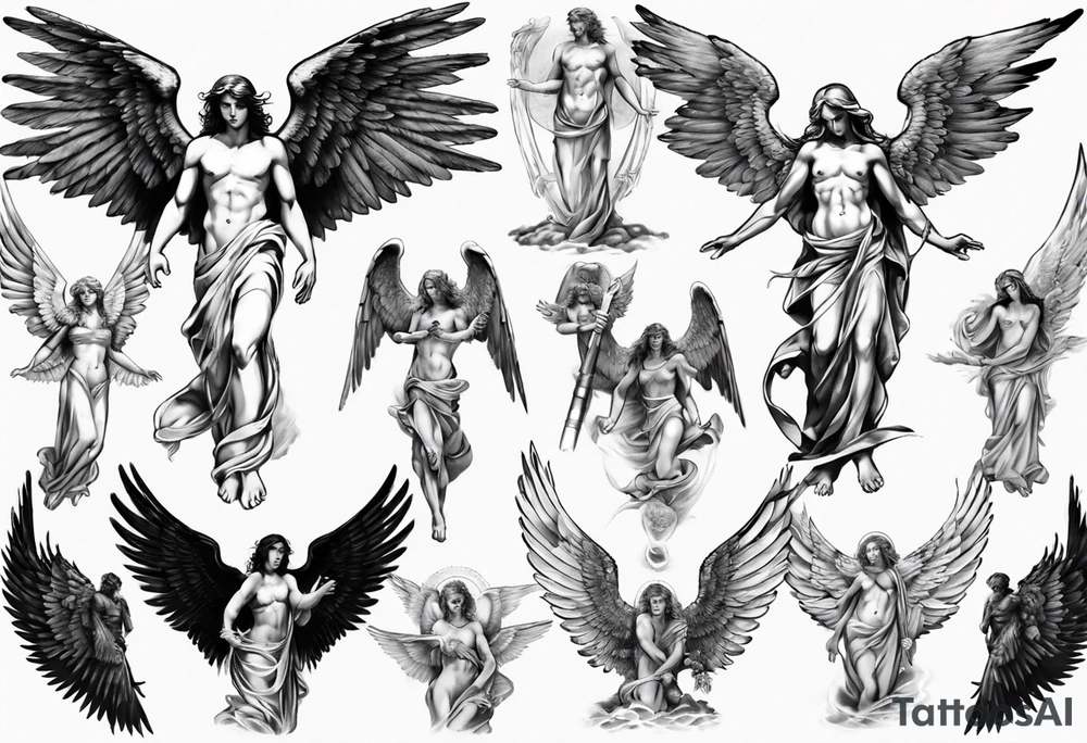 biblical angels tattoo idea
