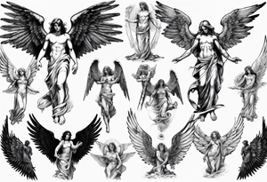 biblical angels tattoo idea