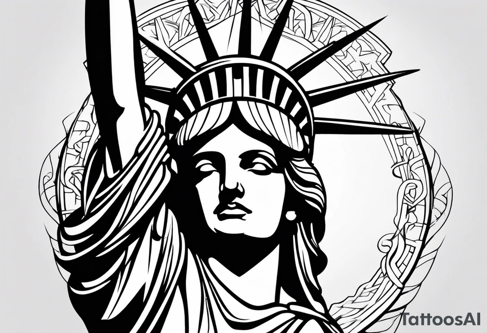 Statue of liberty tattoo idea