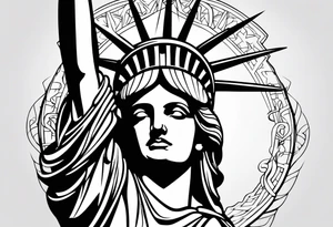 Statue of liberty tattoo idea