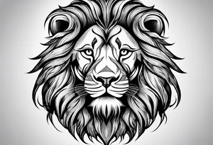 lion with mane tattoo idea