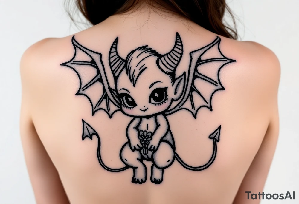 Sexy devil tattoo idea