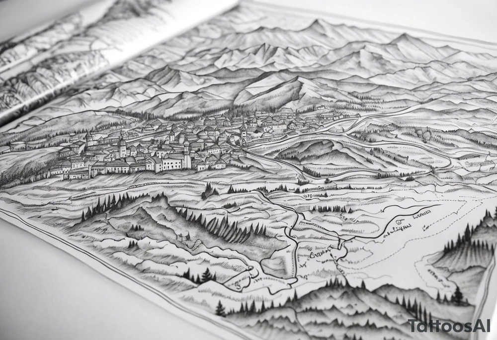 Bosnian Borders:
"Let the outline of Bosnia and Herzegovina’s borders be the central focus of the tattoo. Use thin lines to draw the country’s shape, making it clear and elegant."
"Place the map centrally, symbolizing your connection to the homeland." tattoo idea