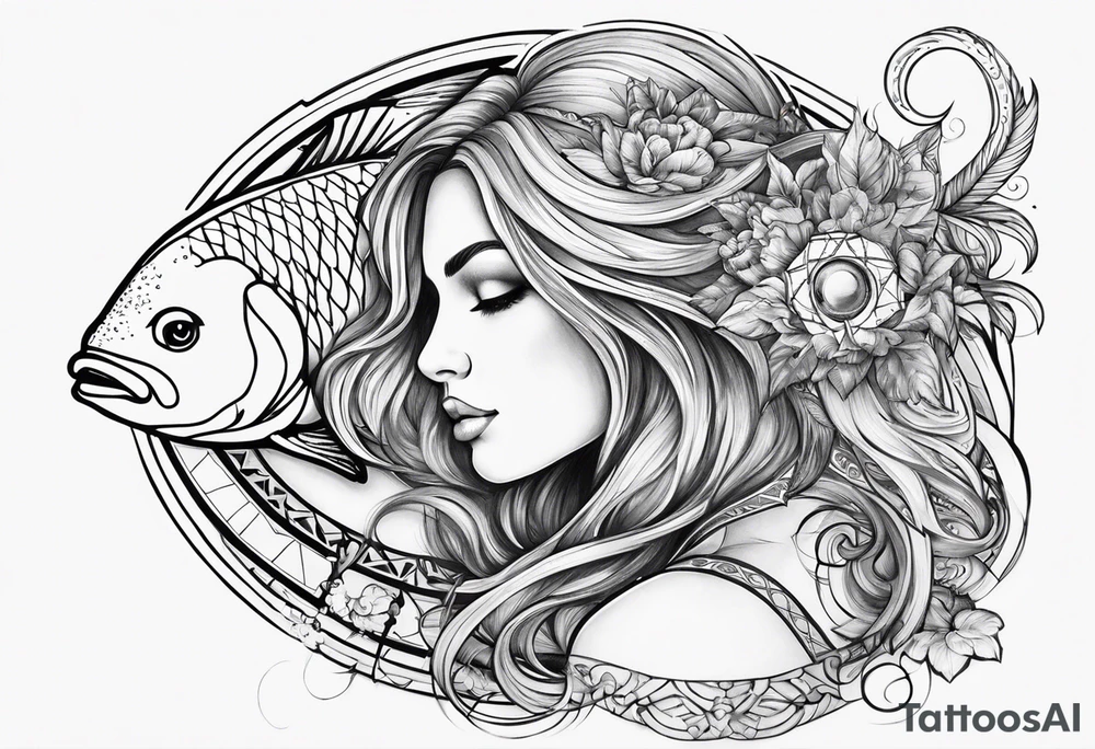 Pisces zodiac sign
Aquarius zodiac sign
Leo zodiac sign
Combination tattoo idea
