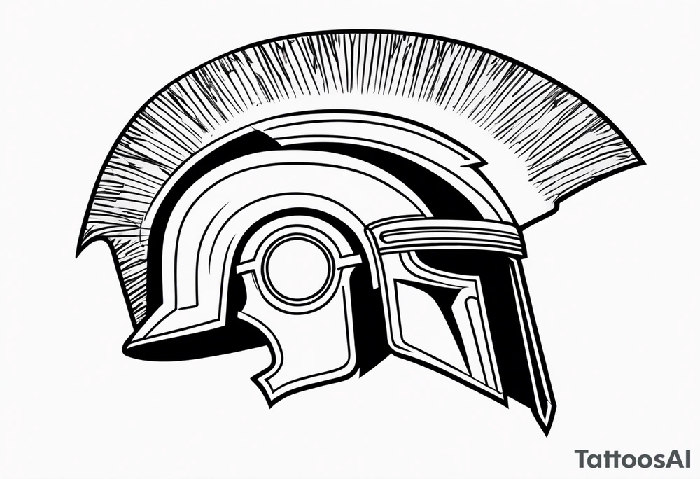 Spartan helmet tattoo idea