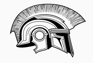 Spartan helmet tattoo idea