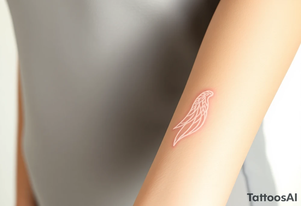 A divine woman with  wings made of delicate lace and vines, symbolizing Virgo’s purity and the word virgo tattoo idea