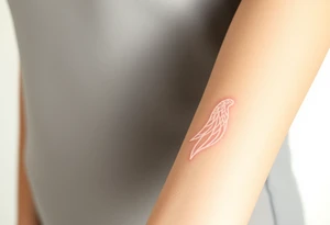 A divine woman with  wings made of delicate lace and vines, symbolizing Virgo’s purity and the word virgo tattoo idea