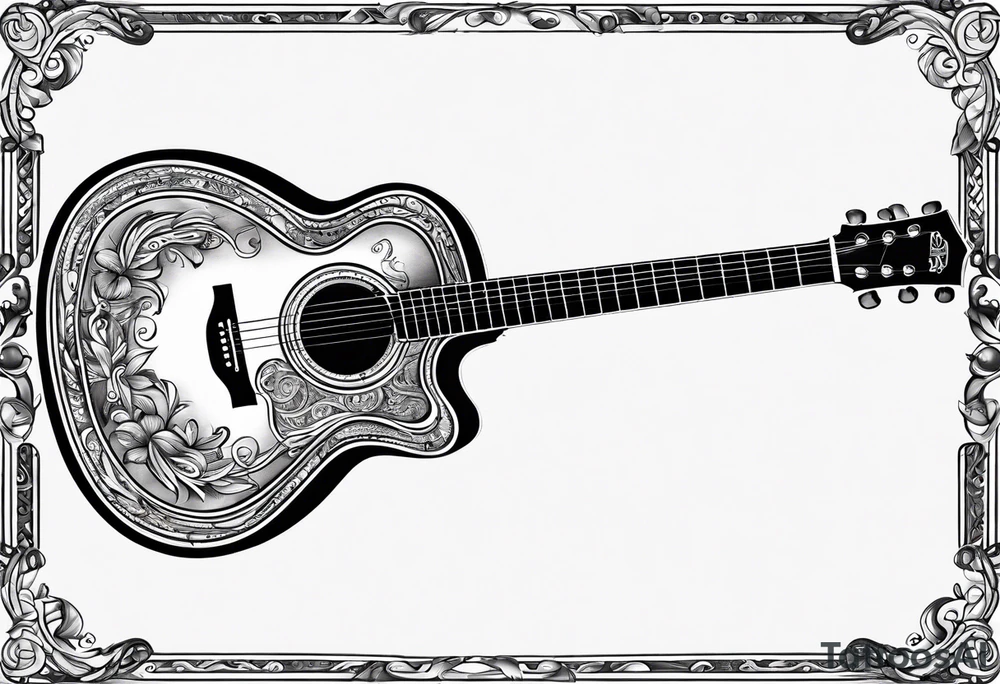 Acoustic Guitar tattoo idea