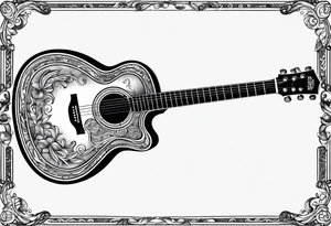 Acoustic Guitar tattoo idea