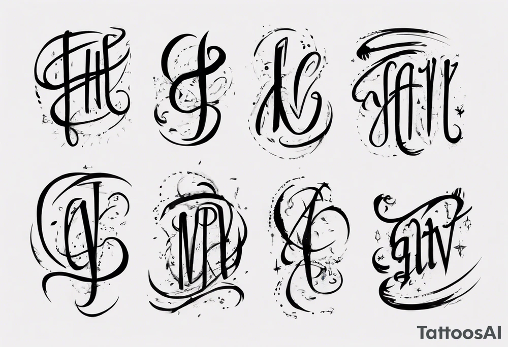 The word GARV as a handwritten signature tattoo idea