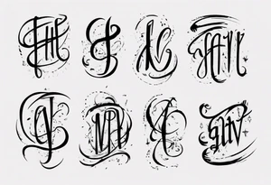 The word GARV as a handwritten signature tattoo idea