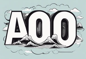 A.O. In big letters across the sky tattoo idea