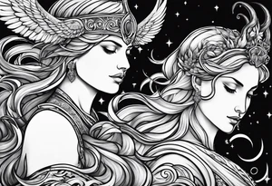 Virgo and Taurus tattoo idea