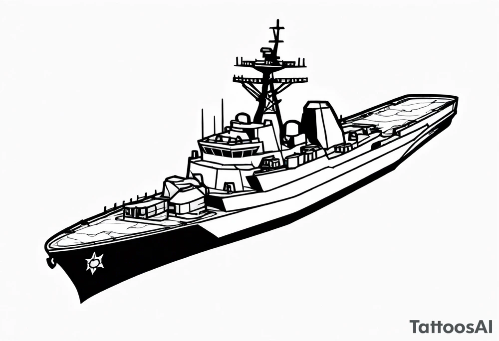 guided missile destroyer no water tattoo idea