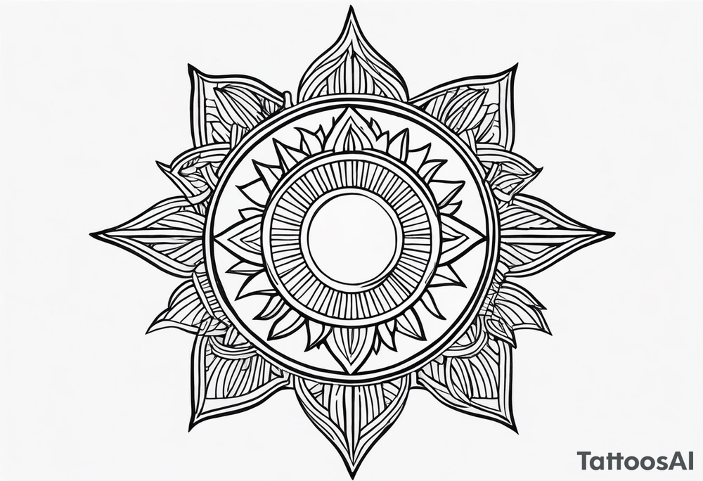 Filipino Sun tattoo idea