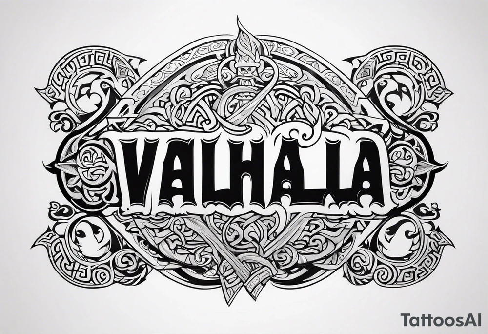 Valhalla viking  gods tattoo idea