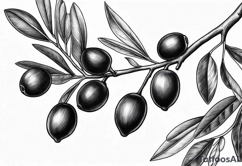Olive branch tattoo idea