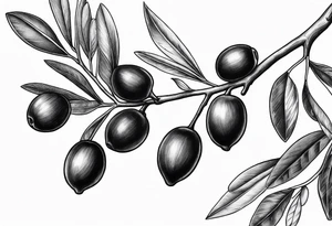 Olive branch tattoo idea