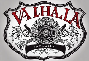 Valhalla round shield 
 axe beserker tattoo idea