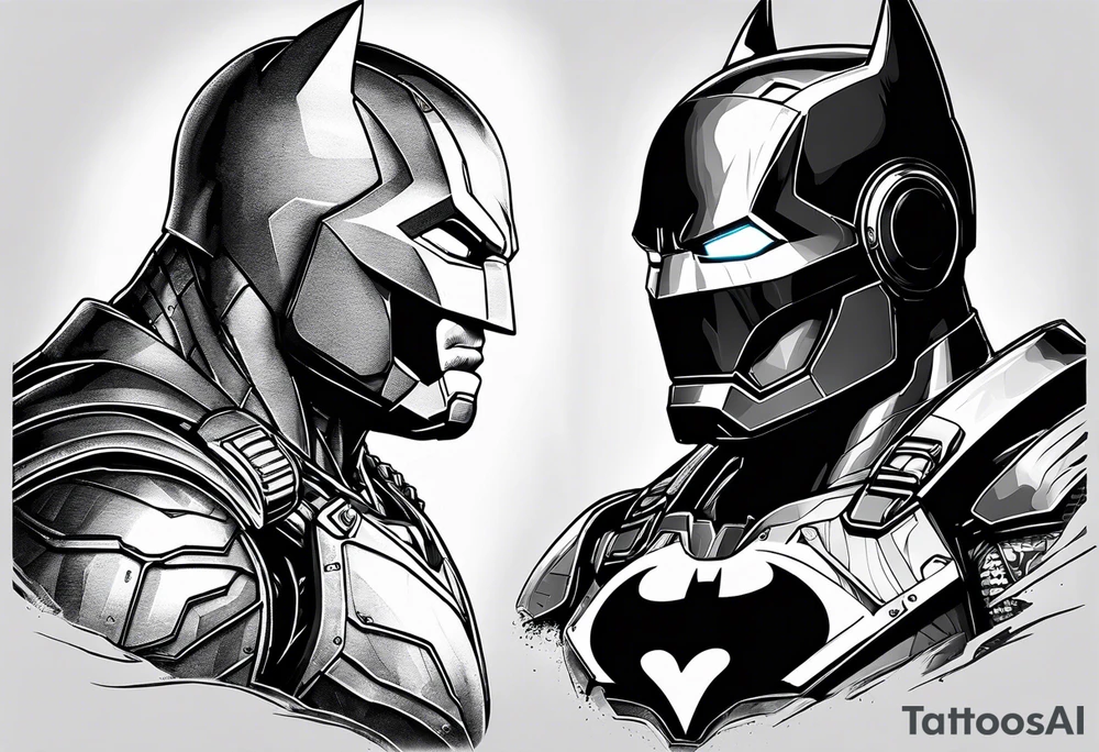 Batman as iron man as the hulk tattoo idea