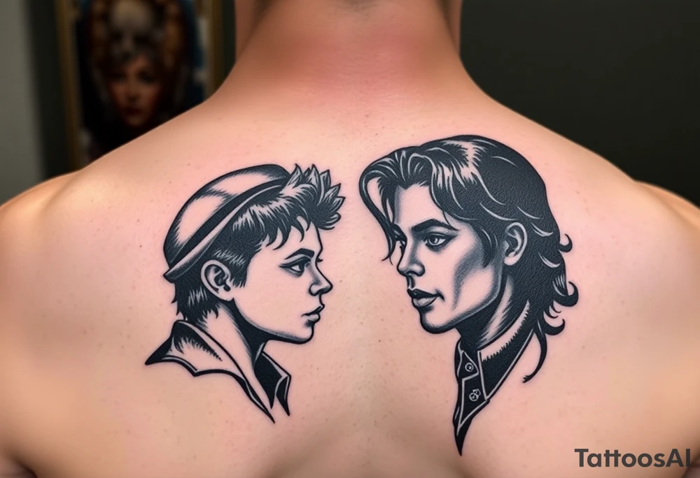 Peter Pan and
 Michael Jackson. tattoo idea